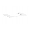 Hansgrohe Xelu Q Doska pod umývadlo 78x55 cm, výrez uprostred, lesklá biela 54094050-HG