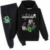 Teplaková súprava - Detská traťová súprava minecraft karikatúra mikina s nohavicami veľkosť 160 ružová (Puma Detské sledovacie súpravy Mikiny nohavice 128)