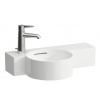 Laufen VAL okrúhle umývadielko 55x31,5x11,5 cm,odkl.plocha vpravo,1 otv pre bat,Biela H8152830001051