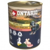 Konzerva ONTARIO Puppy kuracie päty so spirulinou 800g