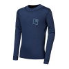 SENSOR MERINO DF LOGO UP juniorské tričko dl.rukáv deep blue Veľkosť: 140