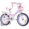 mamido Detský bicykel RoyalBaby JENNY s košíkom, pomocnými kolieskami a mašličkami 16
