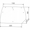 Zadné okno pre traktor Deutz-Fahr Agrotron 80, 85, 90, 100 VYPR