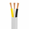 COLORS S3P-20W Silikónový vodič, 3-žilový, 20AWG, 3x0.52mm2, d6.3mm, 200°C, 600V, biely, dvojitá izolácia
