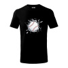 Baseball lopta v triku - Tričko detské bavlnené - 134 cm/8 rokov ( Čierna )