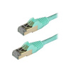 StarTech.com 1.5m CAT6A Ethernet Cable, 10 Gigabit Shielded Snagless RJ45 100W PoE Patch Cord, CAT 6A 10GbE STP Network Cable w/Strain Relief, Aqua, Fluke Tested/UL Certified Wiring/TIA - Category 6A