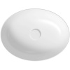 KIELLE Idolio oválne umývadlo na dosku bez otvoru, bez prepadu, 505 x 385 mm, biela, s povrchom PureShield, 30624500