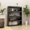 zahrada-XL Knižnica/deliaca stena sivá 100x30x135,5 cm masívna borovica 808220