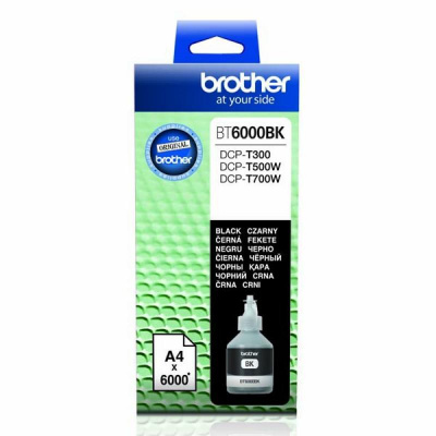 Brother originál ink BT-6000BK, black, 6000str., Brother DCP T300, DCP T500W, DCP T700W