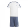 adidas Essentials Logo Tee and Short Set Unisex Infants White/Black 4-5 Years