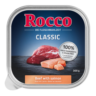Rocco Classic mištičky 9 x 300 g - hovädzie s lososom