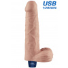 Lovetoy REAL SOFTEE Rechargeable Vibrating Dildo Flesh (20cm)