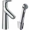 Hansgrohe Talis S, umývadlová batéria s výpustom Push-Open a ručnou bidetovou sprškou, chrómová, HAN-72290000