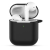 AppleMix Puzdro/kryt pre Apple AirPods 2019 s bezdrôtovým puzdrom - Silikónové - Čierne