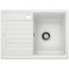 Blanco ZIA 45 S Compact 524725 drez s odkvapom, obojstranný biela drez vstavaný