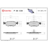 BREMBO Sada brzdových platničiek kotúčovej brzdy BREMBO P 68 039