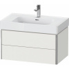 DURAVIT XSquare závesná skrinka pod umývadlo, 2 zásuvky, 784 x 470 x 397 mm, nordická biela matná lakovaná, XS4399039390000