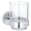 Grohe Essentials 40447001 Pohárik s držiakom, chróm/sklo GRO 40447001