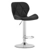 Stolička WEST - čierna ekokoža / chrómová podnož