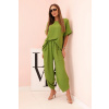 Kesi Włoski Komplet z viskózy blúzka + nohavice Farba: Olivový, Rozmer: universal Kód produktu: ART5920