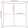 vidaXL Tieniaca plachta 160 g/m², červená 3,6x3,6 m, HDPE - Červená - 168721-103035