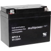 multipower MP20-6 A9621 olověný akumulátor 6 V 20 Ah olověný se skelným rounem (š x v x h) 157 x 125 x 83 mm šroubované M5 bezúdržbové, nepatrné vybíjení