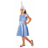 Kostým pre dievča - Kostým Smurfette - kostým s loptou karneval 134/140 cm (Skrzata, Smurfa, Smurf, Smurfetka 134/140)