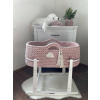 Mojžišov kôš pre bábätko PASTEL PINK Vzorkovník farieb: LIGHT GREY, Mojžišov kôš: Mojžišov kôs so stojanom, Obláčik: Áno