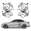 NÁLEPKY na auto MOTÍV STRAŠIDELNÝ MEDVEĎ 62 x 80 cm