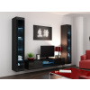 Obývacia stena Vigo 20 (čierna/čierny lesk)