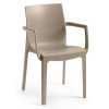 ROJAPLAST Záhradná stolička EMMA ARMCHAIR, taupe
