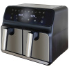 Unold TWIN ZONE teplovzdušná fritéza, 8 l, 1700 W, 2 samostatné regulátory teploty, čierna, nerezová oceľ; 58685