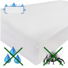 Domácí pohoda | Jersey nepriepustné PREMIUM prestieradlo s PU 160x200 - biele
