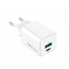 nabíjačka Forever TC-08-20AC, GaN PD QC charger, 1x USB-C 1x USB, 20W, biela