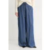 BOSS Orange nohavice wide leg dámske z lyocellu C_Tanella 50568448 modrá 34