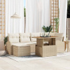 Sada zahradních pohovek s polštářem 7 pcs béžová a krémová Beige 3349609