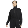 Dámska mikina s 1/2 zipsom NIKE-W NSW PHNX FLC QZ CROP BLACK/SAIL Čierna L 25/26