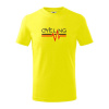 Cycling ekg - Tričko detské bavlnené - 104-110cm / 3-4 roky ( Citrónová )