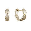 Pozlátené strieborné náušnice tvarované kruhy 11614.1