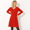 Pulóvrové šaty s gombíkmi papriková 050 Blancheporte