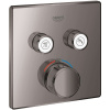 GROHE Grohtherm SmartControl termostatická batéria pod omietku, pre 2 výstupy, tmavý grafit, 29124A00