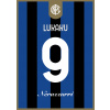 Superfutbal Maketa dresu Inter Miláno, modrá / čierna Rozmer: A4, Meno a číslo: Lukaku 9