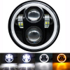 60W REFLEKTOR PREDNÁ MOTOCYKLOVÁ LAMPA 4-LED 5.75 palcov + certifikácia E9