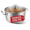 Kastról MagicHome Chloe, hrniec, 26 cm, 6,6 lit., so sklenenou pokrievkou, nerez