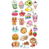 CUKROVÁ TLAČ jedlý obrázok na tortu Cukrová hmota KAWAII EMOJI JEDLO SADA