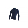 SENSOR MERINO DF pánské triko dl. rukáv zip deep blue