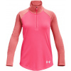Detská športová mikina na zips Under Armour TECH GRAPHIC 1/2 ZIP K ružová 1377586-683 - YXL
