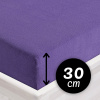 Froté napínacie prestieradlo na vysoký matrac FR-013 Fialové 160 x 200 - výška 30 cm