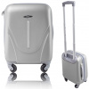 Palubný škrupinový kufor na kolieskach 22 l - XXS 883 stříbrná