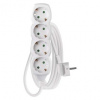 Predlžovací kábel 3 m / 4 zásuvky / biely / PVC / 1,5 mm2